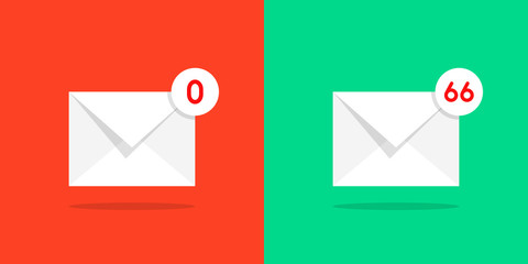 color full and empty mail box © infadel