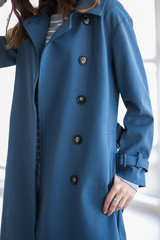  Blue  Trench Coat