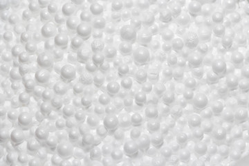 Circle styrofoam balls texture for background. Protect the environment