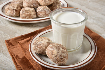 Dulce de leche cookies and milk