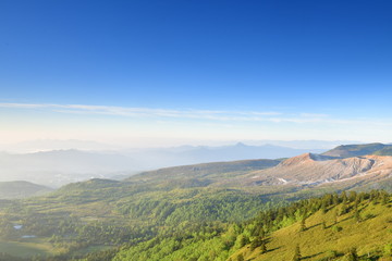 Fototapeta premium 早朝の群馬県芳ヶ平