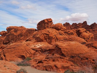 Fototapeta na wymiar Red rocks in valley of fire national park in nevada usa