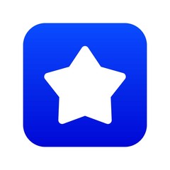 Star icon digital blue for any design isolated on white vector illustration