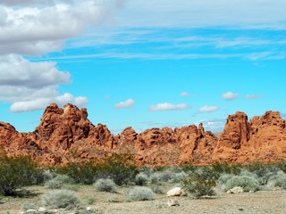 red rocks and blue sky