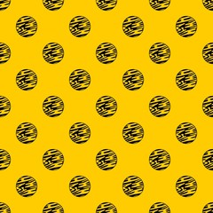 Far away planet pattern seamless vector repeat geometric yellow for any design