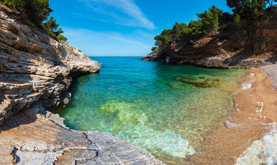 Summer Baia della Pergola beach, Puglia, Italy