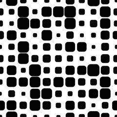 Halftone seamless abstract background with squares. Infinity geometric pattern. Vector illustration.    
