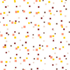 Abstract seamless pattern with colorful chaotic small squares. Infinity geometric pattern. Vector illustration.       