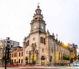 Fototapeta na wymiar The parish of Our Lady of Pilar is the hallmark of San Isidro in Lima - Peru