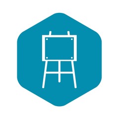 Wooden easel icon in simple style isolated vector illustration