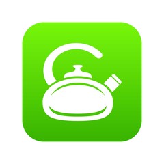 Pot bellied kettle icon. Simple illustration of pot bellied kettle vector icon for web