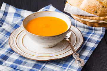 traditional pumpkin soup, tasty and warming