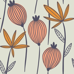 Dry Florals Seamless Repeat Pattern