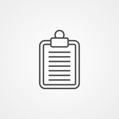 Obraz premium Clipboard vector icon sign symbol