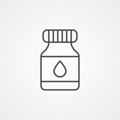 Ink pot vector icon sign symbol