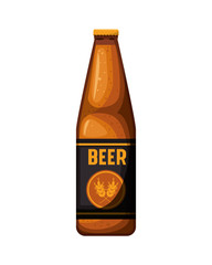 bottle of beer isolated icon