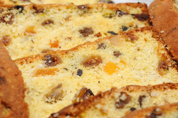 Healthy cookie with dry fruits. Macro shot of healthy cookie. Healthy food