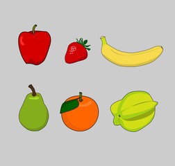 set of fruits
