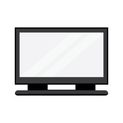 Vector illustration flat television icon on white background