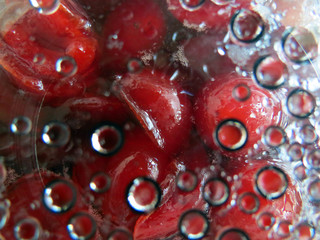 closeup of cherries