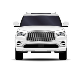 Naklejka premium realistic SUV car. front view.