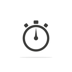 Monochrome vector illustration stopwatch icon isolated on white background.