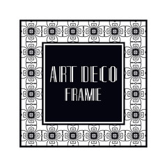 Vintage retro ornamental art deco border frame. Geometric ornate element for design