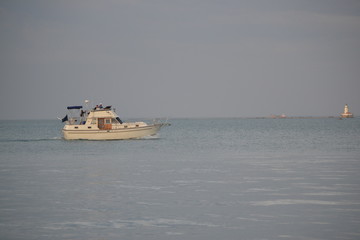 ship in the sea