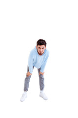 Portrait of the young happy smiling man.