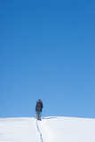 Walking the Snow Trail towards the Deep Blue Sky