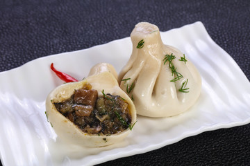 Caucasian traditional Khinkali