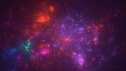 Fototapeta na wymiar Bright colored nebula abstract background