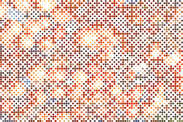Gradient, halftone colored dots, background, vector illustration.