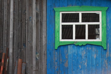 old window on a wall