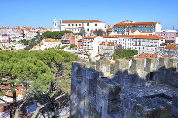 Fototapeta na wymiar A View of Lisbon, Portugal