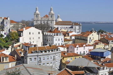 Naklejka na ściany i meble A View of Lisbon, Portugal