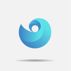 Abstract gradient logo. Vector illustration.