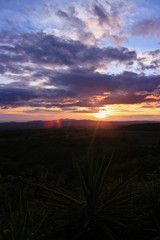 Obraz premium sunset over the field