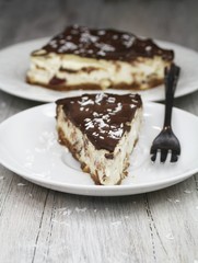 Cheesecake with chocolate