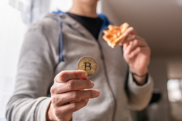 Bitcoin pizza day anniversary. The first reported exchange of cryptocurrency for a consumer product on May 22, 2010.