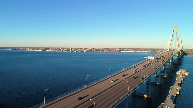 Charleston South Carolina USA Ravenel Bridge Flyover