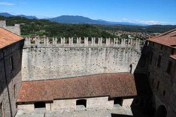 Castle Rocca d'Angera in Angera at Lake Maggiore, Italy
