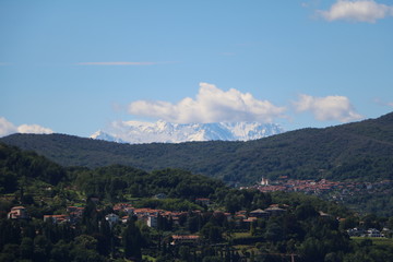 Fototapeta na wymiar View to Monte Rosa in Italy