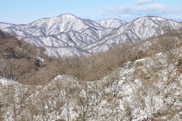 丹沢雪景色 大倉尾根より西丹沢
