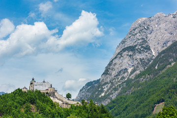 Fototapeta na wymiar Alps Hohenwerfen Castle, Austria