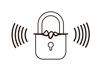 security padlock isolated icon