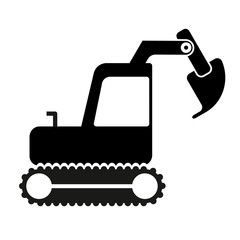 excavator simple art geometric illustration
