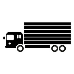 Delivery truck simple art geometric illustration