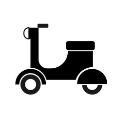 motor scooter bike simple art geometric illustration