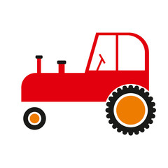 tractor simple art geometric illustration